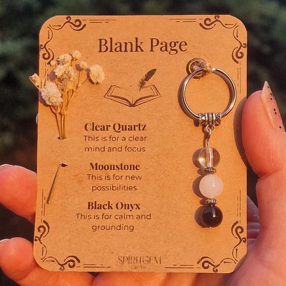 Personalised Blank Page Present, Fresh Start Token, New Beginnings Charm, University, Focus, Mindset
