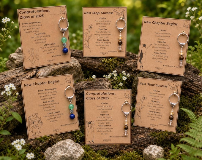 Personalized Graduation Crystal Keyring Gift Set - Class of 2026