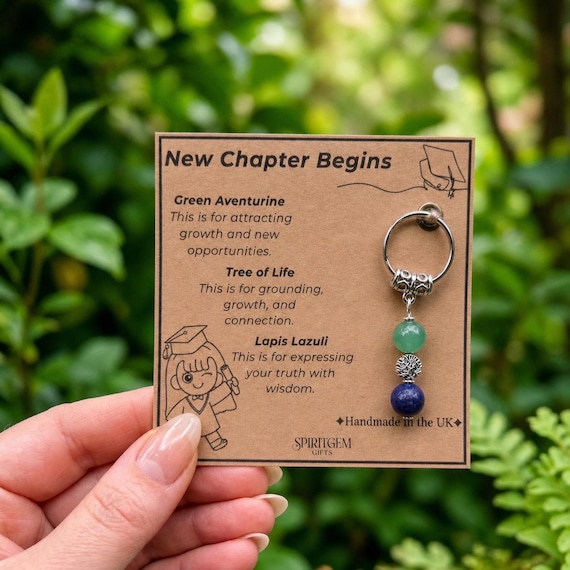 Personalised Graduation Card Crystal Keyring. Graduation Celebration Gift for Class of 2025 - Graduate Keepsake - College - High School Uni