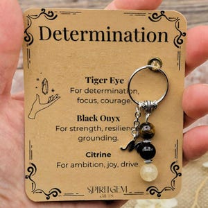 Personalised Determination Keyring, Exam Motivation, Fitness Goal, Entrepreneur Ambition, New Business Present, Drive