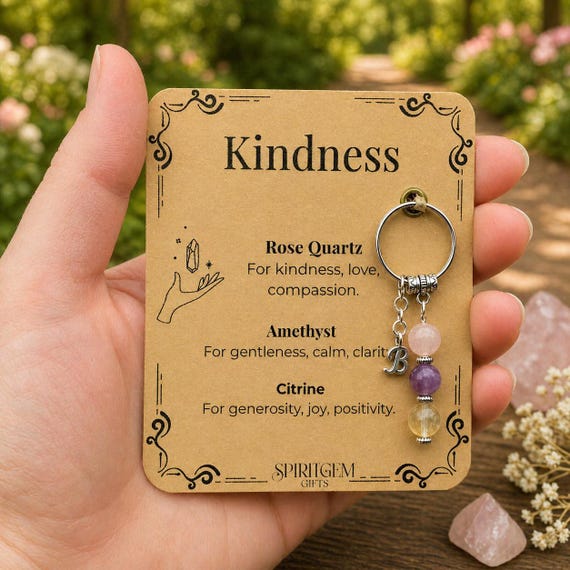Personalised Kindness Keyring, Thank You Present, Thoughtful Gesture, Best Friend Token, Appreciation Charm, Compassion