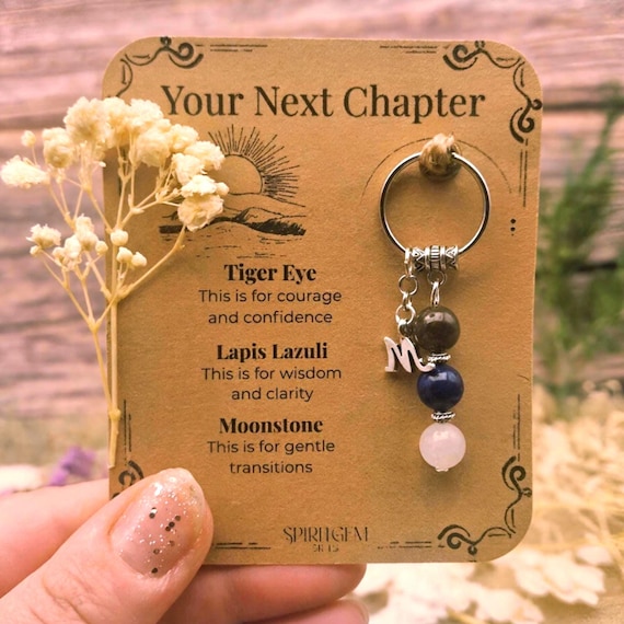 Personalised Next Chapter Keyring, New Job Gift for Her, New Beginnings Keychain, Coworker Leaving, Divorce Gift, Good Luck Charm 2026