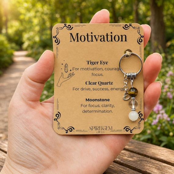 Personalised Motivation Keyring, Fitness Goal Gift, Exam Study Aid, New Business Success, Ambition Token, Drive