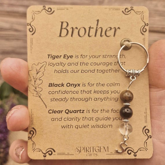 Brother Gifts - Brother Birthday Gift - Brother Crystal Keychain, Little Brother, Big Brother, Gift for Family, Meaningful Brother Keepsake