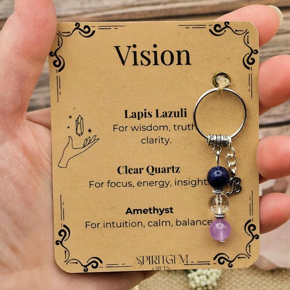 Personalised Vision Keyring, Future Goals Gift, Manifestation Token, Business Success, Clarity Charm, Insight