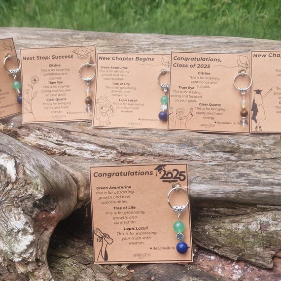 Personalized Graduation Crystal Keyring Gift Set - Class of 2026