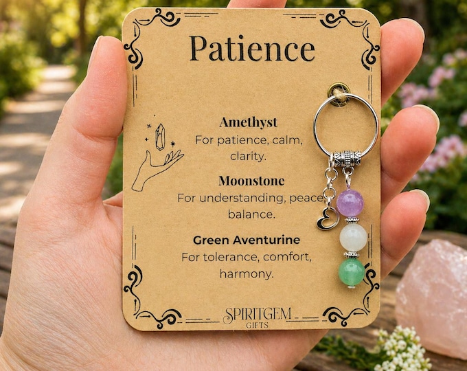 PERSONALISED Teacher Appreciation Keyring, Thank You Teacher Gift, Calm Crystal Keepsake, Classroom Support