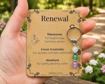 Llavero personalizado de renovación, regalo de nuevos comienzos, ficha de nuevo comienzo, recuperación de divorcio, regalo de un nuevo capítulo, crecimiento