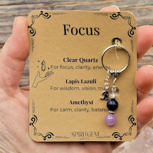 Llavero personalizado de concentración, ayuda para el estudio en exámenes, buena suerte para estudiantes, éxito en un nuevo trabajo, ficha de concentración, claridad