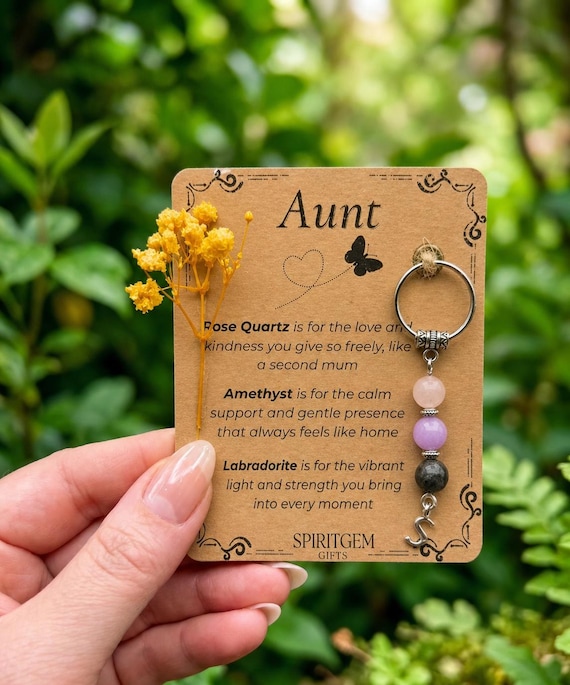 Personalised Aunt Gifts/ Aunt Crystal Keychain, Special Aunt, Best Aunt Ever, Gift for Family, Meaningful Aunt Keepsake