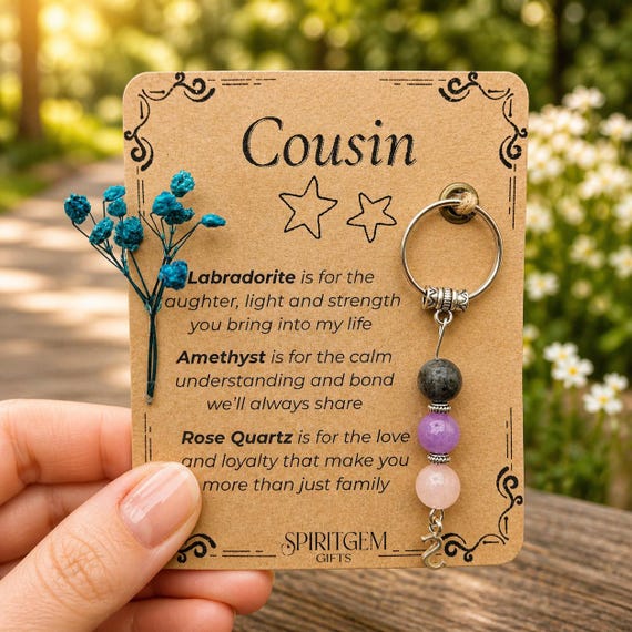 PERSONALISED Cousin Gift from Cousin Birthday Keepsake Thank You Present for a Special Cousin