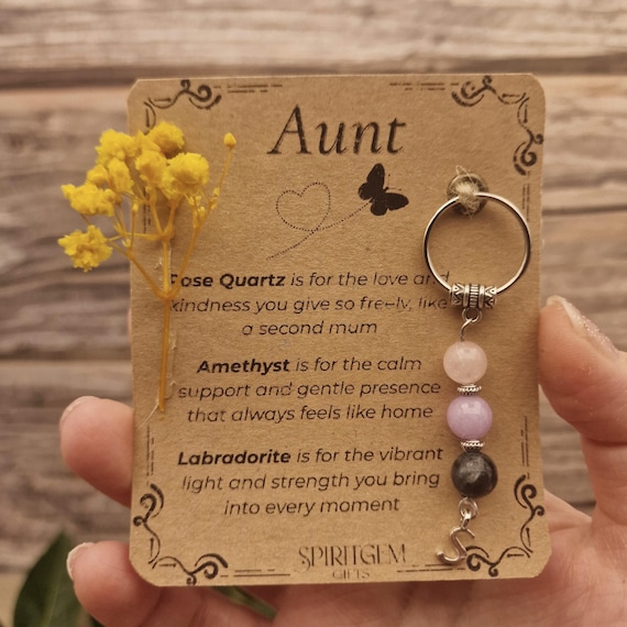Aunt Gifts - Aunt Birthday Gift - Aunt Crystal Keychain, Special Aunt, Best Aunt Ever, Gift for Family, Meaningful Aunt Keepsake
