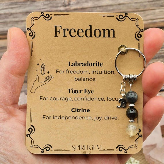 Personalised Freedom Keyring, Divorce Gift, Breakup Healing, Solo Travel Charm, New Chapter Present, Independence
