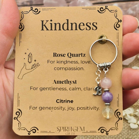 Personalised Kindness Keyring, Thank You Present, Thoughtful Gesture, Best Friend Token, Appreciation Charm, Compassion