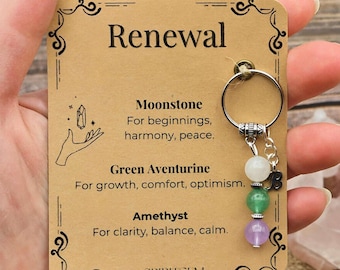 Portachiavi personalizzato per il rinnovamento, regalo per nuovi inizi, gettone per un nuovo inizio, recupero dal divorzio, regalo per un nuovo capitolo, crescita