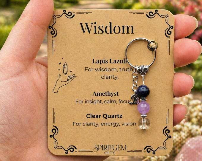 PERSONALISED Teacher Appreciation Keyring, Mentor Gift, Graduation Keepsake, Wisdom Charm