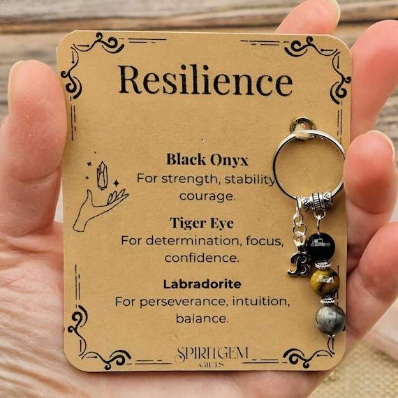 Personalised Resilience Keyring, Strength Gift, Survivor Token, Hard Times Support, Courage Present, Perseverance