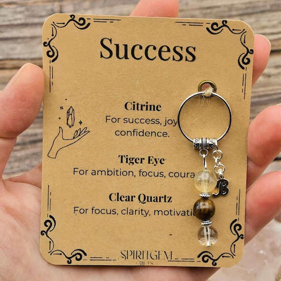 Personalised Success Keyring, New Job Gift, Driving Test Pass, Exam Confidence, Career Promotion, Ambition