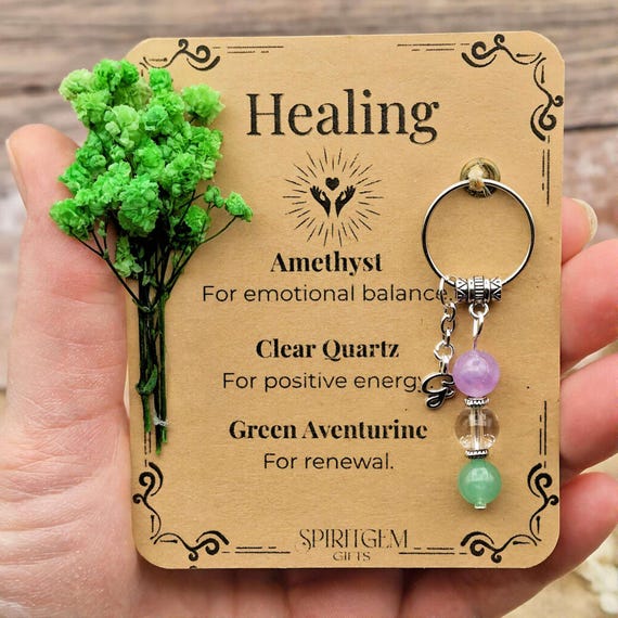 Personalised Healing Keyring, Get Well Soon Gift, Surgery Recovery, Emotional Support Token, Thinking Of You Present, Renewal