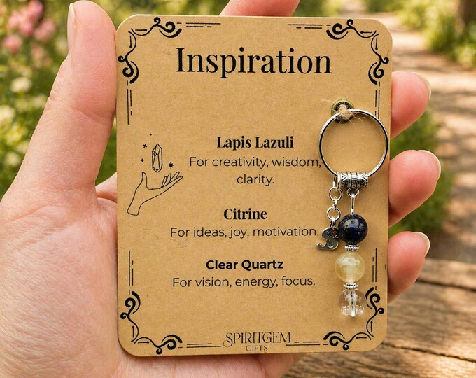 PERSONALISED Writer Gift Keyring, Creativity Charm, Artist Present, Motivation Keepsake, Big Ideas Gift