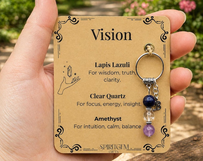 Personalised Vision Keyring, Future Goals Gift, Manifestation Token, Business Success, Clarity Charm, Insight