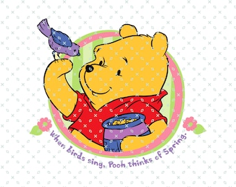 Winnie The Pooh Frühling Png, Pooh und Freunde Schmuck, Trost Farben, Magic Kingdom Pooh Png, Pooh T-Shirt, Pooh Bär (Digitaler Download)