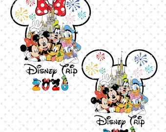 Mickey and Friends Family Trip 2026 PNG SVG, Family Matching Vacation Design, Magical Kingdom Travel (Digital Download)
