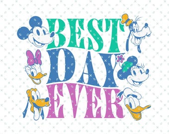 Mouse Best Day Ever Png, Summer Vacation Png (Digital Download)