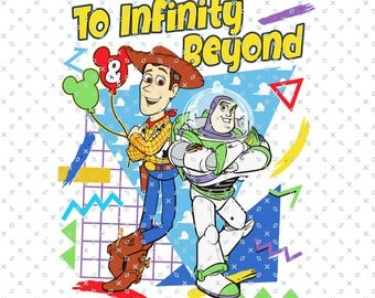 Woody and Buzz Png, To Infinity And Beyond, Retro Buzz Lightyear Png, Vintage Buzz, Toy Story Png, Family Squad Svg, Friend Squad Svg