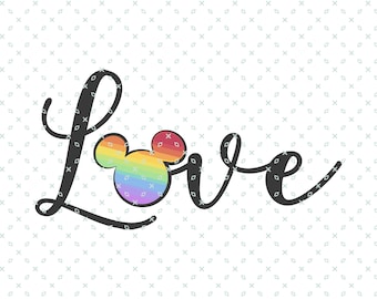 Pride Mickey Rainbow SVG, LGBT T-Shirt Design, Pride Month PNG (Digital Download)