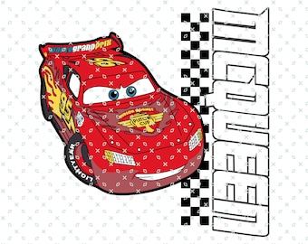 Lightning McQueen PNG, Auto-Sublimationsdesign (Digitale Datei)