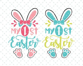 Mein 1. Oster Svg, Osterhase Png, Baby Erstes Oster-Outfit, Neugeborenen-Ostern-Outfit, Ostern-Kleinkind-Png, Fröhlichen Ostertag, mein erstes Ostern