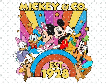 Mickey y compañía retro (Png), Mickey y compañía retro, Vacaciones familiares (Png), Viaje familiar (Png), Modo vacaciones (Png), Reino Mágico (Png), Colores cómodos (Png)