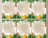 Safari Baby Shower Game Bundle - A Little King Is On The Way - Jungle Theme - 6 Printable Games + Answer Sheets - Instant Digital Download