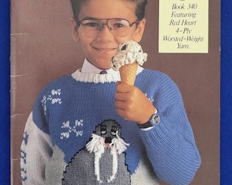 Vintage Knitting Pattern Book - Animals by Coats & Clark