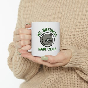 Mr. Jim Business Ceramic Mug, Bob's Burgers, Aunt Gayle, Mr. Business, Pets, Cats, Persian long hair, Fan Club, Drinkware,  Coffee, Cup