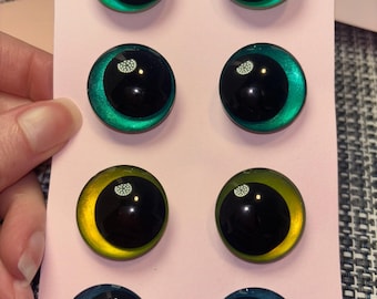 Hand Painted 18, 20 and 25 mm Safety Sinker Kawaii Eyes for Crochet Plushies and Amigurumi Light and Night Fury