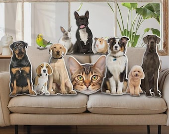 Coussin photo personnalisé pour animal de compagnie, cadeau commémoratif personnalisé chien chat