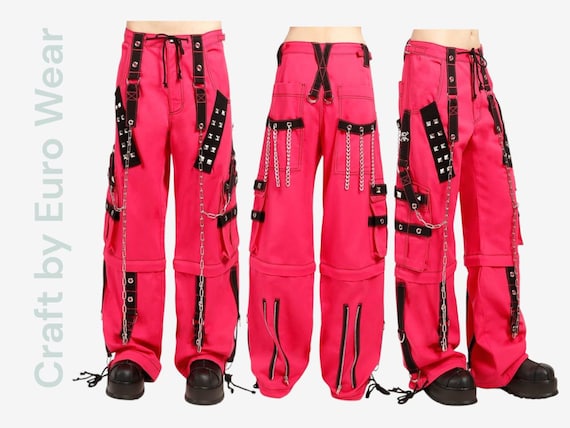 Y2k studs cargo pants フレアパンツ Y2K Streetwear Cargo Pants - High Waist, Loose Fit, Flap