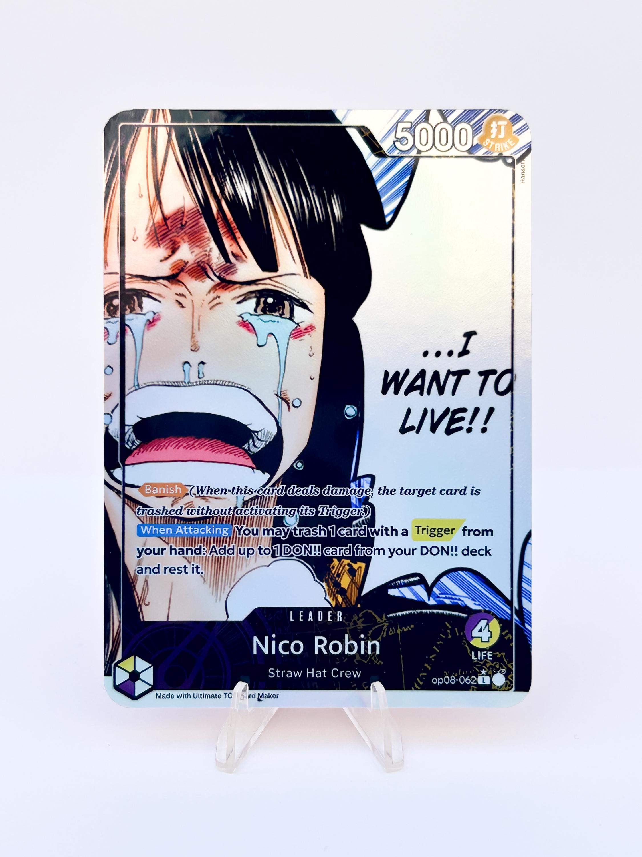 One Piece Nico Robin Holographic Proxy Leader - Etsy