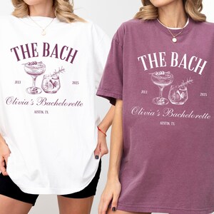 The Bach Club Comfort Colors Custom Bachelorette Party T-Shirt - Unisex Cotton Tee, Personalized Design Options