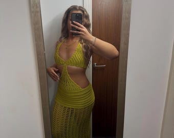 Vestido de playa de crochet