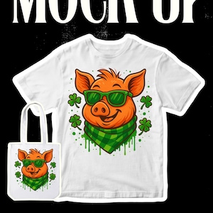digital download Cute Pig with Sunglasses Digital Download - Funny Pig Clipart PNG - Cartoon Farm Animal Art - Printable Graphic Design