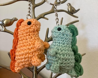 Crochet Customizable Handmade Pocket-Rex Dinosaur Plushie Keychain