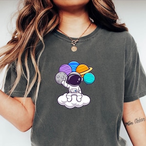 Custom Astronaut Shirt,Astronaut Balloon shirt, Space Shirt,Astronaut Birthday Shirt,Spaceman Shirt,Astronaut Family Shirt, Astronaut Gift