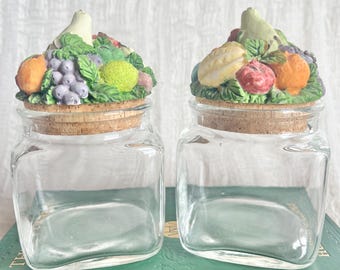 Vintage Floral Lid Jars | Cottagecore Kitchen Decor | Collectible Ceramic Storage | Vintage Home Accent
