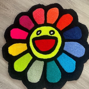 Rainbow Smile Tufted Rug – Bright, Bold, & Bursting with Vibes!