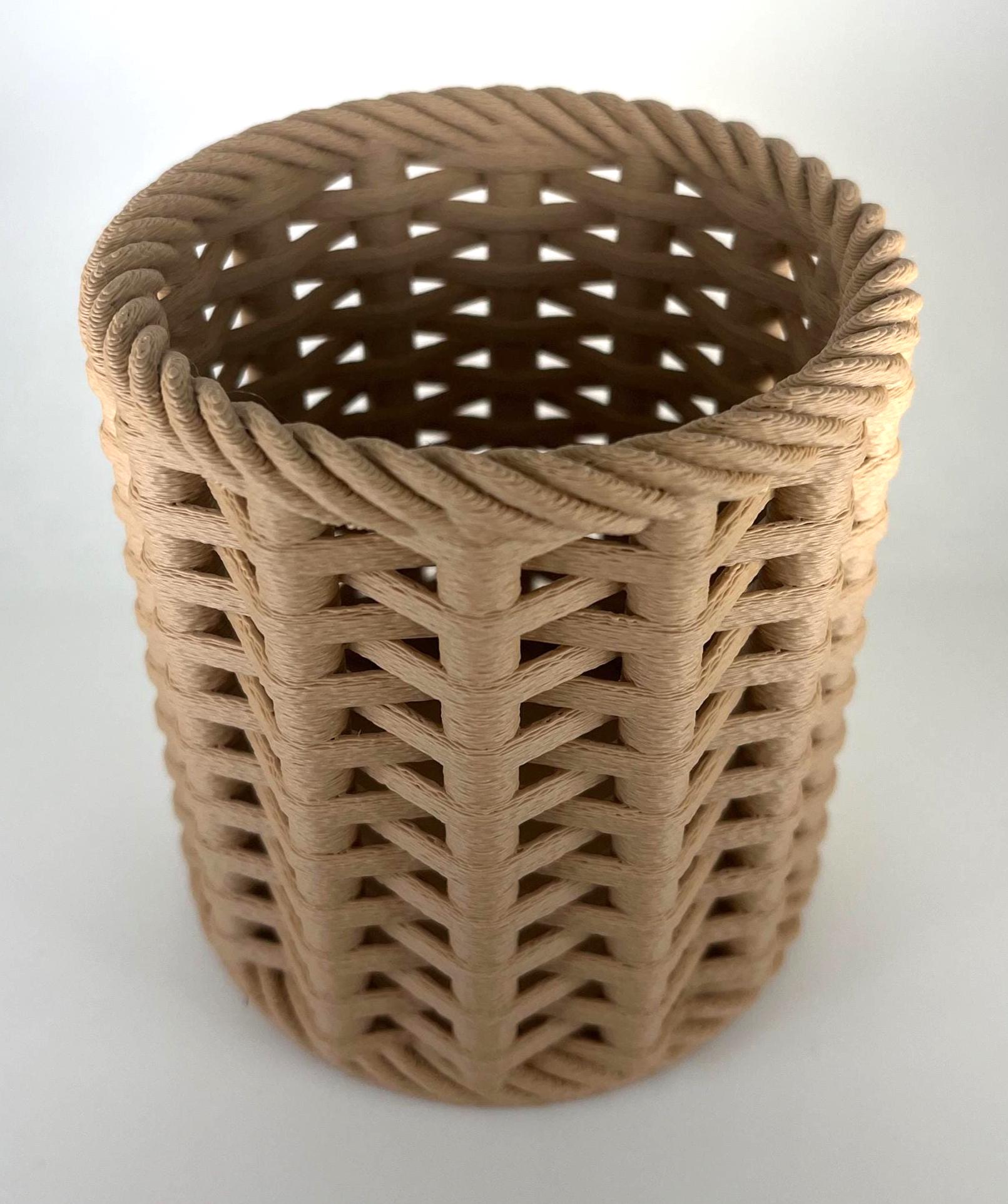 Rope Style Pencil Holder – 3D Printed Desk Organizer, Woven Look ...