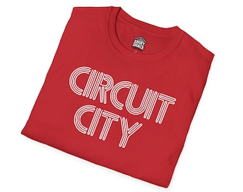 Circuit City Retro T Shirt | Vintage Electronics Store Tee | Nostalgic 90s Graphic Shirt | Minimal Retro Typography Tee | Unisex Soft Tee