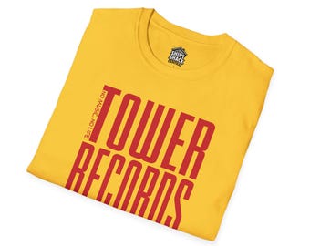 Tower Records Vintage Logo T-shirt - Defunct Record Store - 100